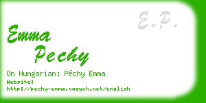 emma pechy business card