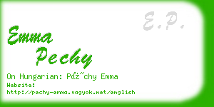 emma pechy business card